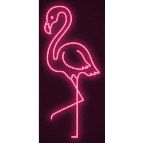 Decorative Light Flamingo Neon Light Home Beer Bar Art Accessory Hotel Room light Enseigne Lumineuse Handmade Real Glass Tube