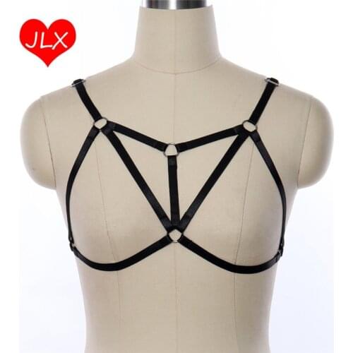 JLX.HARNESS Women fetish bdsm bondage slave body harness pastel goth cag bra lingerie liguero harajuku gothic top sexy cosply