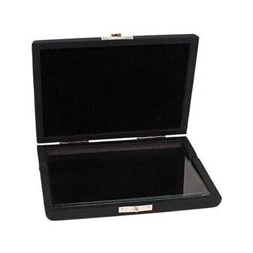 Clarinet Saxophone Reed Case For 6 Reeds Internal Glass Pane Black