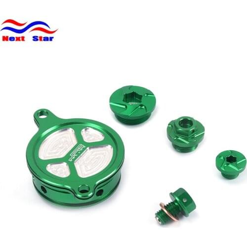 Motorcycle Oil Filter Cap Cover Screw Timing Dipstick Filter Plugs For KAWASAKI KXF450 KXF 450 09-15 KLX450R KLX 450R KLX450 R