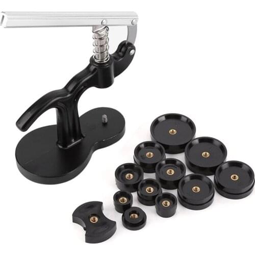 Watch Press Set 12 Dies Black Watch Capper Front Back Case Cover Press Closer Presser Remover Watchmakers Repair Kit Tool