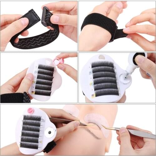Eyelash Pad Lash Extension Stand Pallet Pad Lash Tray Holder Tool Rectangle Clear lash Holder Hand-held Planting Tray
