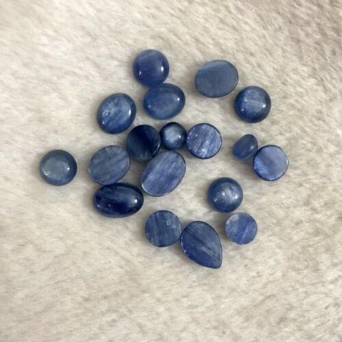 Wholesale 2pcs Blue Kyanite Bead Cabcohon,Gem stone Jewelry Ring Face Round Shape 7mm 8mm 10mm 12mm 16mm 20mm Round,10x14 pears