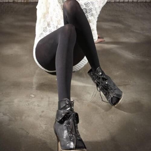 Sexy Women Pantyhose/Ninth Pants Thicken Stretch Footed Pantyhose Ninth Pants Warm Leggings One Size Black Christmas Gift