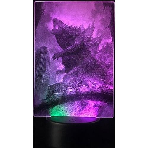 Remote Control Colorful Movie Two Tone Lamp Dinosaur Monster Bedroom Decor Birthday Two Tone Led Light Two Tone 3D Lamp Desk Kid