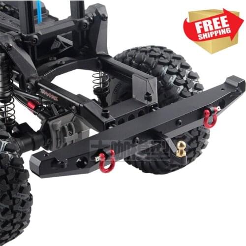 RC Parts Metal rear bumper with LED trailer hook for Axial SCX10 90046 trax TRX4 82056-4 option parts