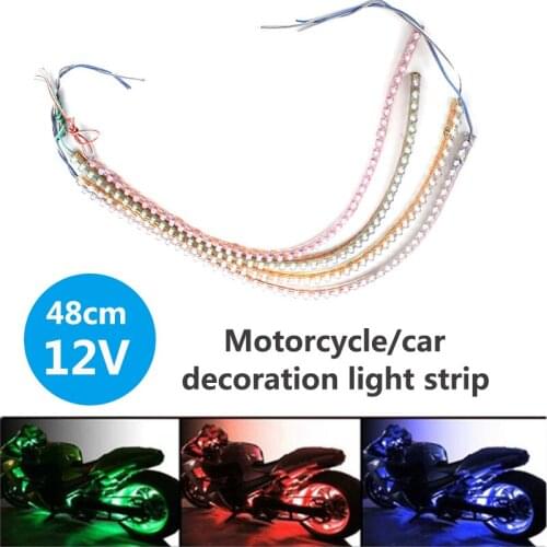Vehemo 12V Strip Light LED Strip Light Waterproof Auto Parts for Attractive Chassis Lamp Tape Flexible Decoration Car