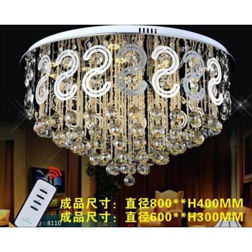 Led modern low-voltage crystal lamp round living room bedroom restaurant lamp luxury noble chandeliers LED lighting fixture led