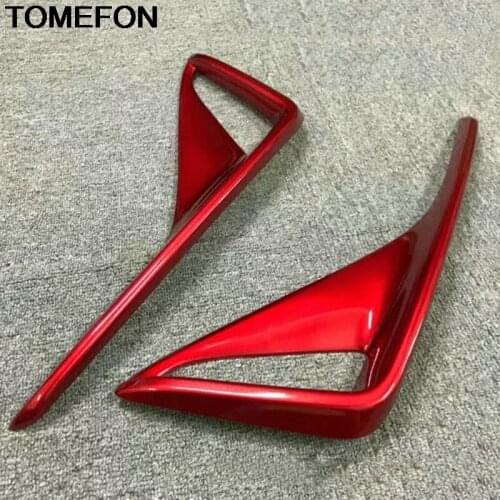 TOMEFON For Toyota C-HR CHR 2017 2018 Tail Rear Fog Light Lamp Cover Trim Frame Moulding Styling Exterior Accessories ABS