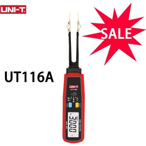 UNI-T SMD Multimeter UT116A UT116C Auto Range Resistance Capacitance Diode(RCD) LED Zener DCV Continuity Battery Tester Meter