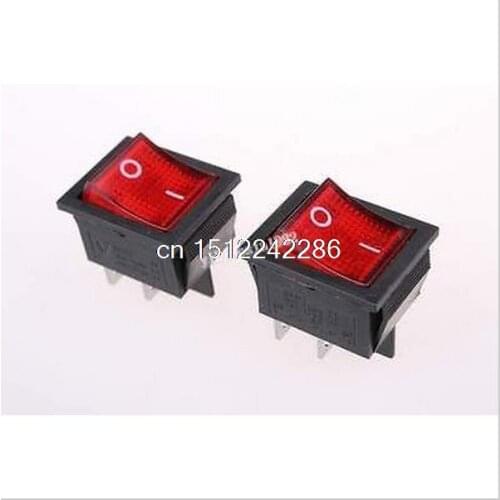 On/Off Red Neno Light 4 Pin DPST Rocker Switch AC 16A/250V 20A/125V