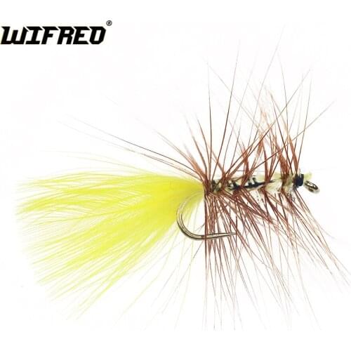 10PCS #8 Wifreo Yellow Tail Wooly Bugger Streamer Fly