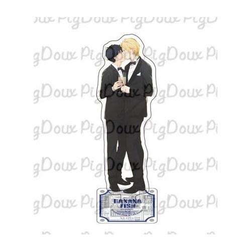 Japan Anime BANANA FISH Acrylic Cartoon Desktop Anime Stand Figure Model Decor Ash Lynx Okumura Eiji Cosplay Student Xmas Gift
