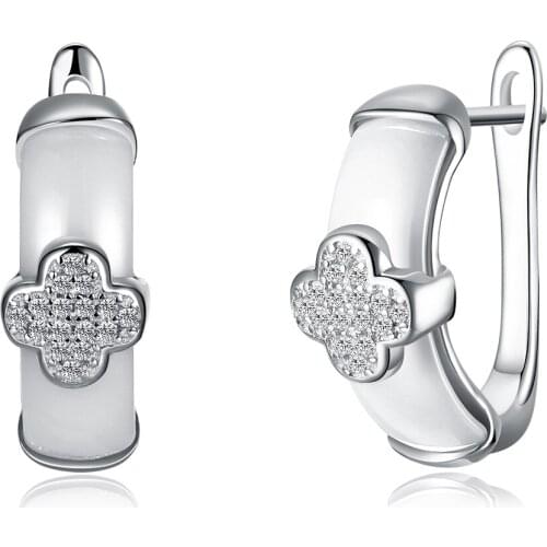 ZEMIOR 925 Sterling Silver Stud Earrings For Women White 5A Clear Cubic Zirconia Girl Small Earring Anniversary Fine Jewelry