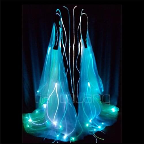 TC-76 Full color LED colorful light costumes LED ballroom RGB luminous clothes programmable LED cloak belly dance women dresses