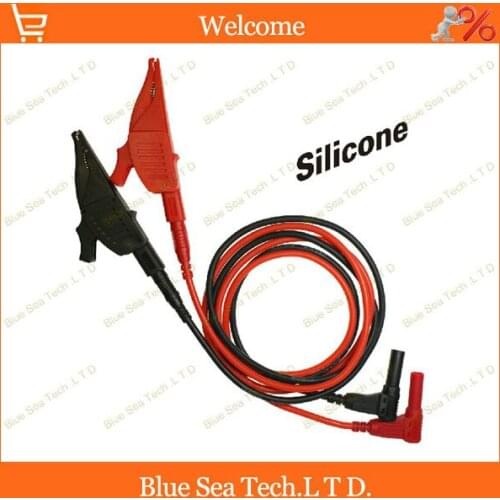 1 Pair 1M multimeter test line clip test leads with 4mm plug,CATIII 1000V /MAX 32A Free Shipping