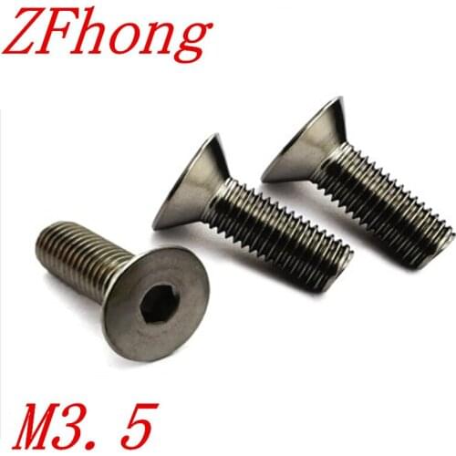 1000pcs DIN7991 Grade 10.9 M3.5*6/8/10/12/14/16 hex socket countersunk head machine screw