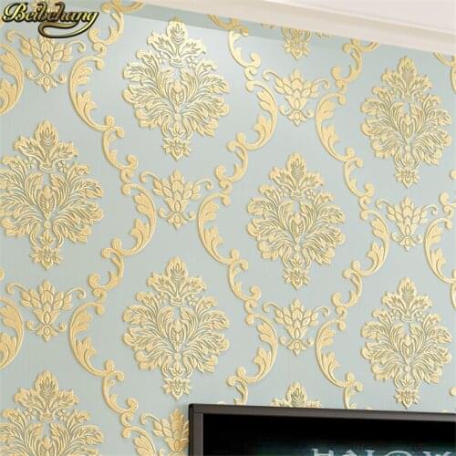 Beibehang papel de parede 3D European Damask Floral wallpaper for walls 3 d wall papers home decor living room bed room flooring