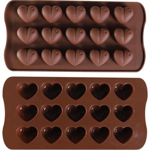 Non Stick Silicone Mold Love Heart Chocolate Cake Mold Baking Ice Fondant Sugar Tool Cake wedding Decorating Tools Wholesale