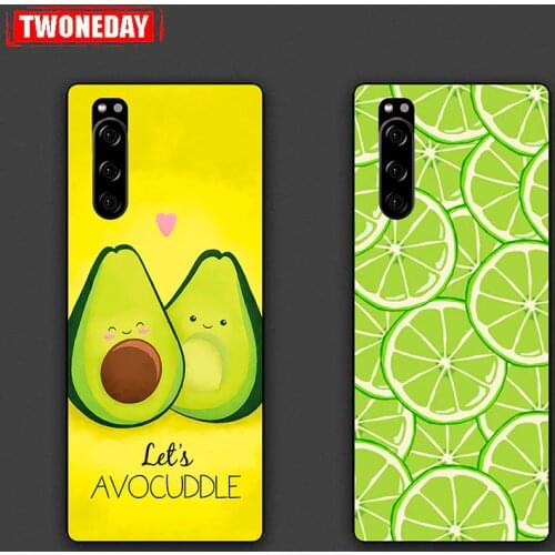 Phone Case For SONY Xperia 8 20 10 5 1 ii XZ5 XA3 XA2 XZ3 XZ4 Plus Ultra Compact ACE L36H T3 L4 Soft Silicone Print fruit Cover