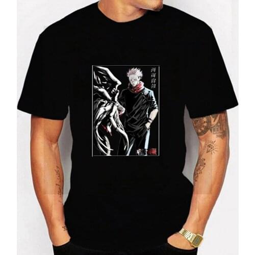 Funny Jujutsu Kaisen Print Cool Men T Shirt Japanese Harajuku Anime Cool Ryomen Sukuna Tshirt Hip Hop Top Tees