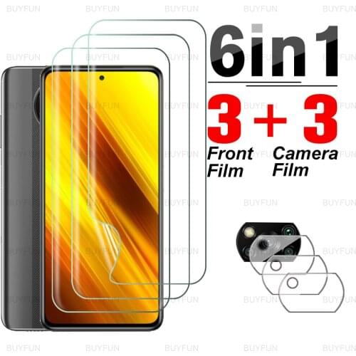 Hydrogel Film For Poco X3 Full Cover Front Film on for xiaomi poco pocophone x3 pro nfc poko m3 pro 5G pocof3 lens safety film
