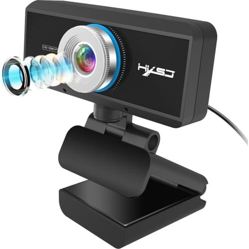 HD 1080P Webcam Computer Camera Built-in Microphone Video Call Night Vision Web Camera with Privacy Cover for PC Laptop