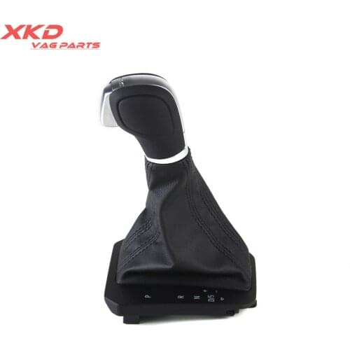 Leather Gear Lever Gear Selector Black DSG Fit For V-W T-Roc 18-19 2GA713123A 2GA 713 123A