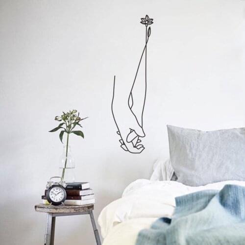 Creative Lovers holding hands Wall Sticker Valentines Day wedding decoration Mural Art Decals wallpaper for home decor stickers