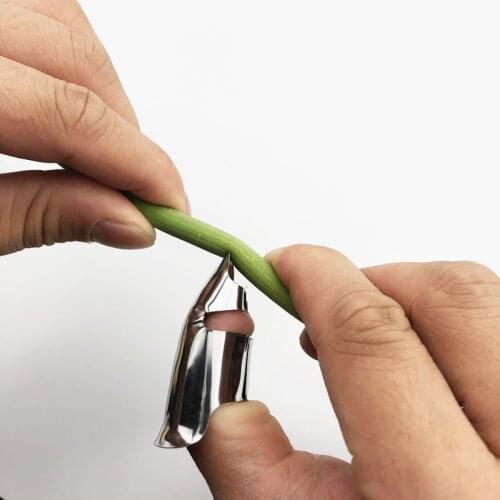 Multifunct Thumb Knife Finger Protector Adjustable For Vegetable Fruit Blade Ring Harvesting Knife Stainless Steel Garden Gloves