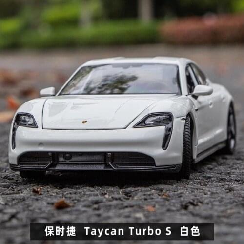 1:24 1:24 Porsche Taycan Turbo S Car Alloy Car Model Simulation Car Decoration Collection Gift toy Die Casting Model Boy Toy