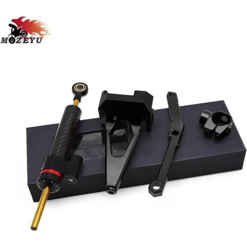 MT 09 FZ 09 Motorcycle CNC Stabilizer Steering Damper&Mounting Bracket Kit For YAMAHA MT09 FZ09 MT-09 2013-2016 2017 2018 2019