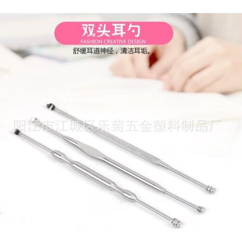 5Pcs Ear Wax Pickers Stainless Steel Ear Picks Wax Removal Curette Remover Ear Care Instrument Ear Spoon Digging Cleaning Tool
