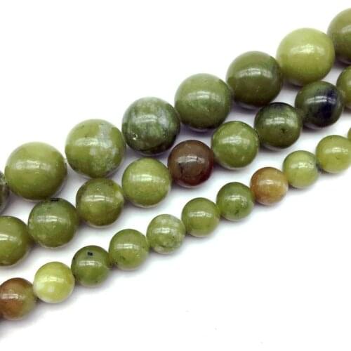 Natural Green Jades Stone Beads Round Spacer with Mixed Colors Good Quality 6 mm 8 mm 10 mm DIY Jewelry Making