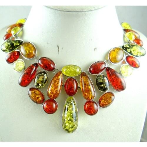 The New Fashion Precious Modernist teardrop golden honey pressed Ambers Pendant Necklace jewellery making A37