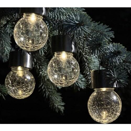 New 2V 40mAh Exquisite Durable Energy-saving Waterproof Ball Colorful Hanging Light Glass Ceiling Lamp Ornamental for Bedroom