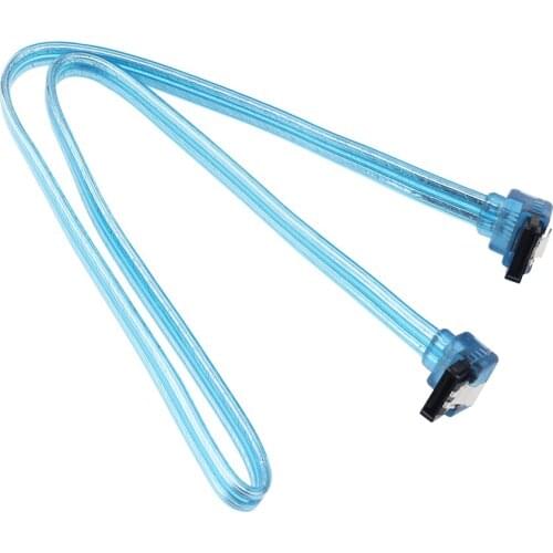 Sata Serial ATA HD Data Hard Drive Right Angle Signal Cable SATA3.0 48CM Flat Data Cable For HDD SSD 90 Degree 100pcs/lot