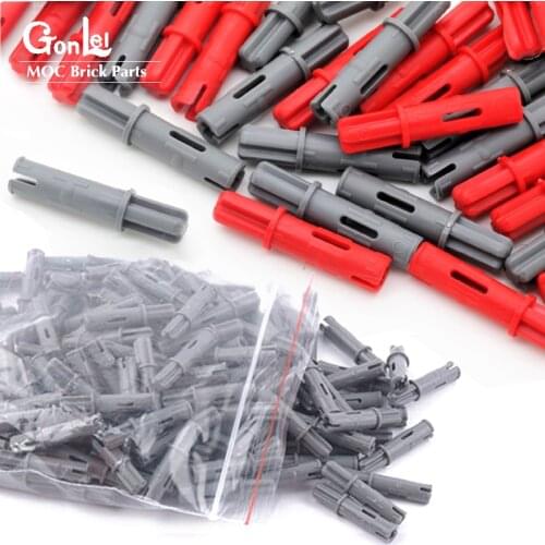 100Pcs/lot MOC PART 11214 Technical Axle Pin 3L with Friction Ridges Lengthwise and 1L Axle Building Blocks Bricks DIY Toys Gift