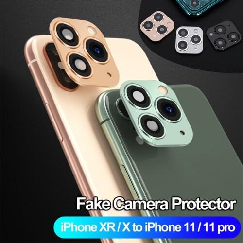 Fashion Fake Camera Lens Back Protector Cover Camera Cover Glass Sticker Film for iPhone X XS Max Change to iPhone 11 Pro Max