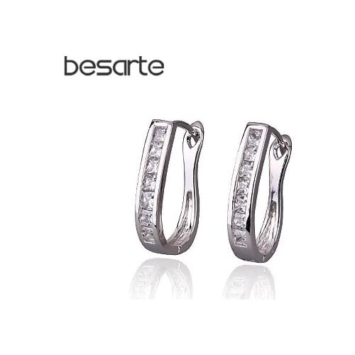 2018 Big Hoop Earrings For Women Bijoux Earring CZ Crystal Zircons Pendiente Joias Or Brincos Ouro Earings Fashion Jewelry E0518