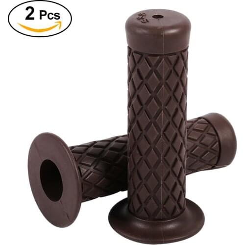 1 Pair Motorcycle Hand Grips 22mm Universal Vintage Non-Slip Silicone Soft Rubber Handle Bar Hand Grips Motorcycle Accessories