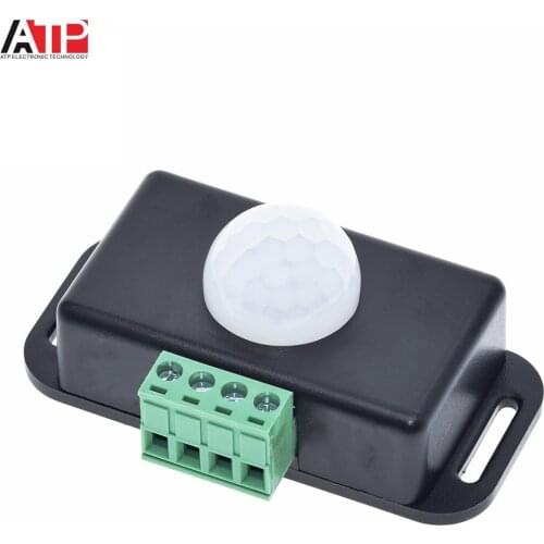 1PCS DC 12V 24V 8A Automatic Adjust PIR Motion Sensor Switch IR Infrared Detector Light Switch Module for LED Strip Light Lamp