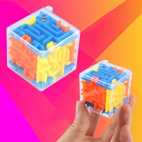1Pcs Creative Fashion Transparent 3D Walking Bead Labyrinth Marble Puzzles Toys Children Intelligence Magic Cube Educational Toy