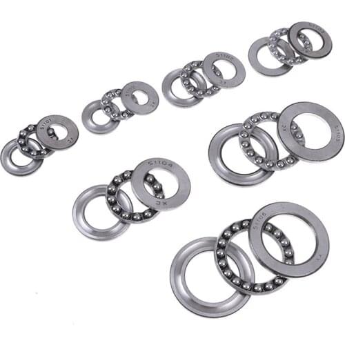 1 Pcs Pratical Miniature Thrust Bearings Metal Axial Ball Bearing 3 Part 51100 Series 51100 To 51106 For Hardware Accessories