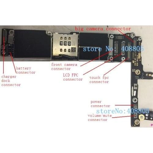 10sets/lot=90PCS Full set for iPhone 6plus 6+ 6P 6 plus LCD touch power camera dock power volume charger FPC connector on board