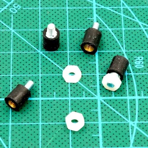 12pcs/lot M3*7+4.5 M3 Flight controller Anti-Vibration standoff Fixed Screw Damper/Mounting Hardware Spacer for F3 F4 Matek F405
