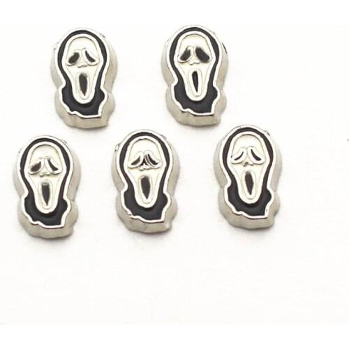 New Arrive 12pcs/lot Charms Halloween mask Floating Charms for Floating Memory charms Lockets DIY Jewelry