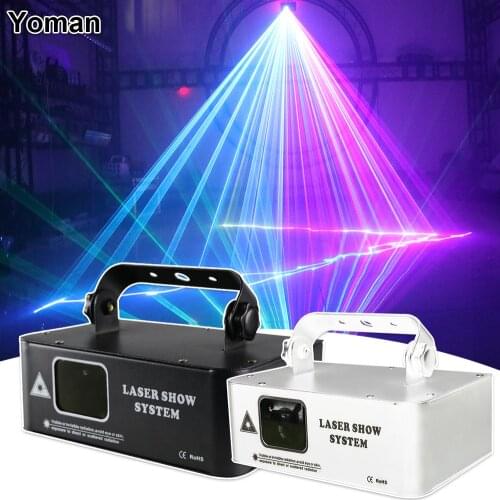 2021 NEW RGB Full Color Scanning Laser Light DJ Disco Stage Laser Projector Effect Outdoor Patterns Laser Lights DMX512 Control