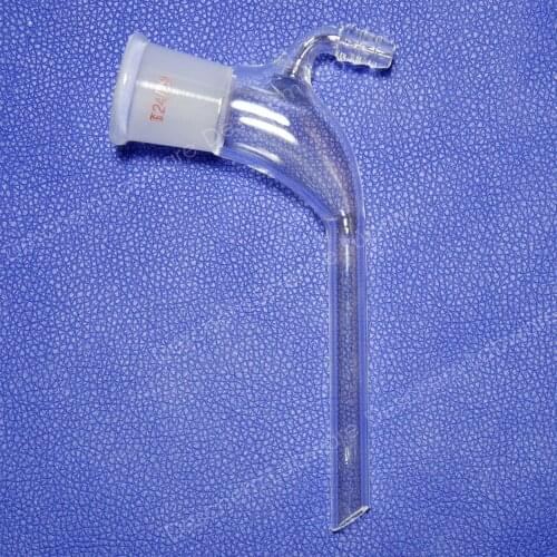 24/29,Distilling Glass Adapter,W/Hose Connection,105Bent,Laboratory Glassware