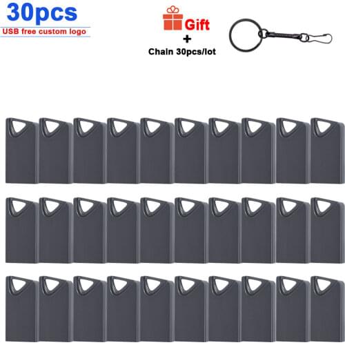30pcs/lot Fashion Super Mini Metal Usb Flash Drive 4 Gb 8 Gb 16 Gb Pen Drive 32 Gb 64 Gb Usb 2.0 Flash Stick Pendrive free logo